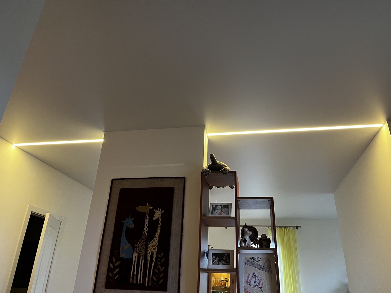 натяжной потолок со световой линией